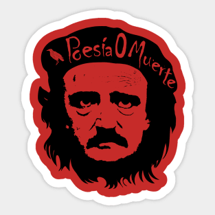 Edgar Allan Poe Che Guevarra Poesia O Muerte Sticker